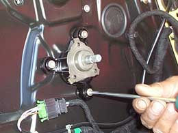 removing screws from manual crank