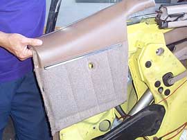 removing the upholstery