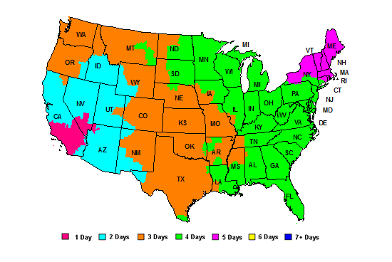 FedEx Ground Shipping Estimate Map